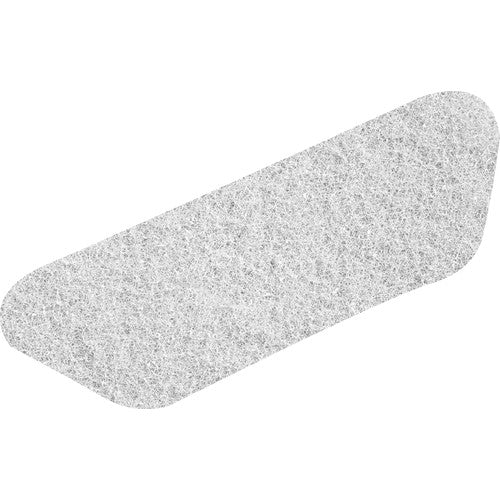 Jedna samostatná, obdélníková Twister S-Pad bílá (45x15 cm) restaurátorská podložka pro kamenné podlahy od Diversey Deutschland GmbH & Co. OHG je zobrazena s oblými rohy na bílém pozadí.