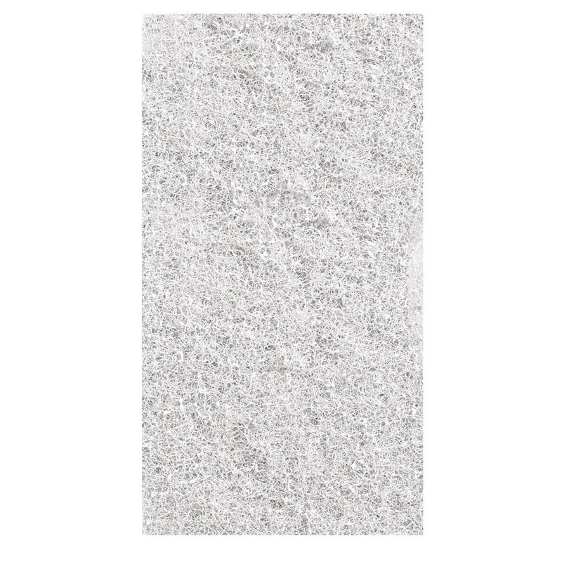 Twister Handpad 2 ks od Diversey Deutschland GmbH & Co. OHG je obdélníková, bílá, vláknitá síťová podložka s náhodným síťovým vzorem a tenkou, vzdušnou texturou; její kompaktní design vyniká na jednoduchém bílém pozadí.