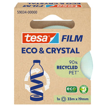tesafilm Eco & Crystal, průhledná, v závěsné skládací krabičce, 33 m x 19 mm