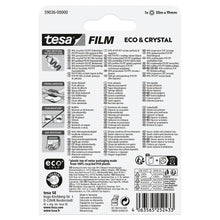 tesafilm Eco & Crystal, průhledná, v blistru, 33 m × 19 mm