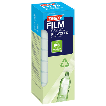 tesafilm CRYSTAL RECYCLED, transparent 33 m x 19 mm