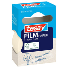 tesafilm PAPER, průhledná, v závěsné skládací krabičce, 10 m x 19 mm