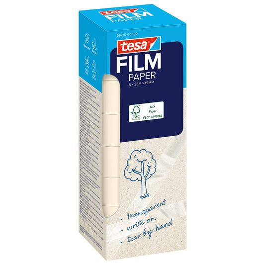 tesafilm PAPER, průhledná, 33 m × 19 mm