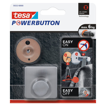 tesa Powerbutton Classic Haken Eckig