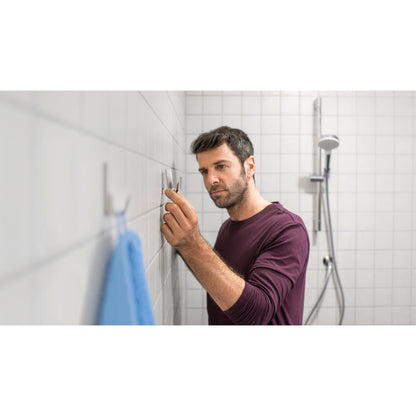 tesa Powerstrips Doppelhaken Waterproof Metall-Kunststoff, weiß – Anwendung