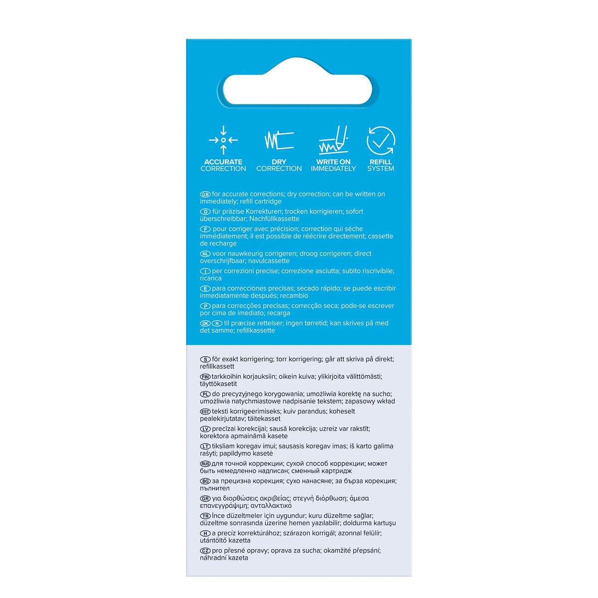 tesa CORRECTION ROLLER, weiß, Nachfüllung, 14 m x 4,2 mm