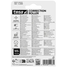 tesa CORRECTION ROLLER, weiß, im Blister, 14 m x 4,2 mm