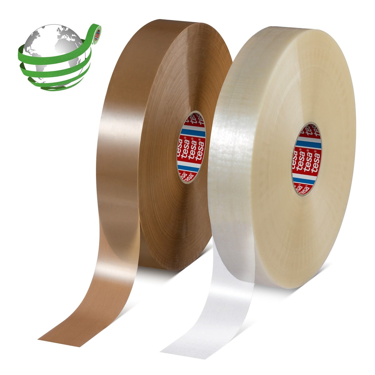 tesa 60418 Packband aus recyceltem Polyester, 132 m x 50 mm – Sortiment