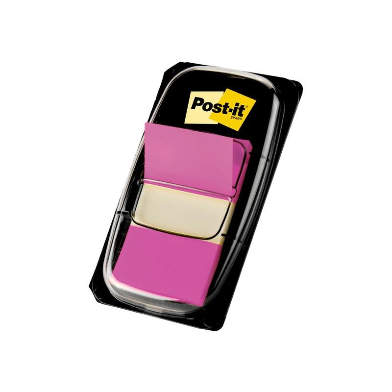 Balení 3M Deutschland GmbH Post-it® Index záložek, Standard, 25,4 mm x 43,2 mm, s 50 záložkami na dávkovač.