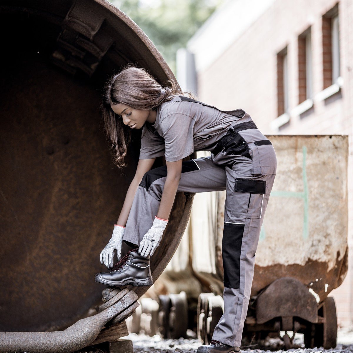 NITRAS MOTION TEX LIGHT, montérky, šedá / černá