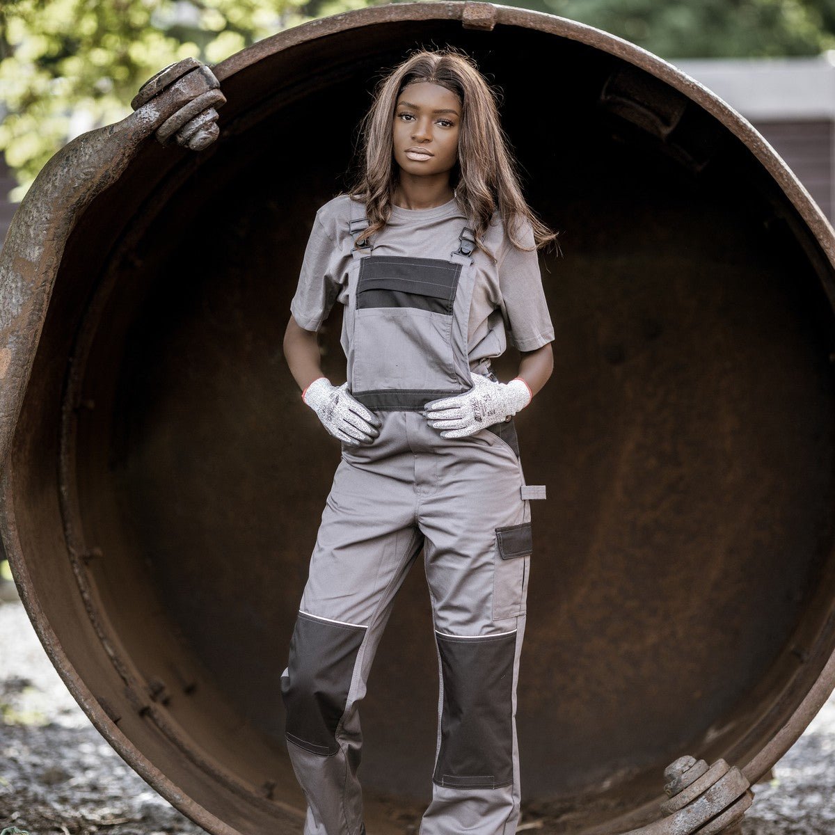 NITRAS MOTION TEX LIGHT, montérky, šedá / černá