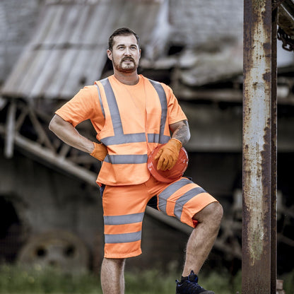 NITRAS vysoce viditelná vesta, neonově oranžová, EN ISO 13688, EN ISO 20471 Polyester: 100 % | Balení (1 kus)