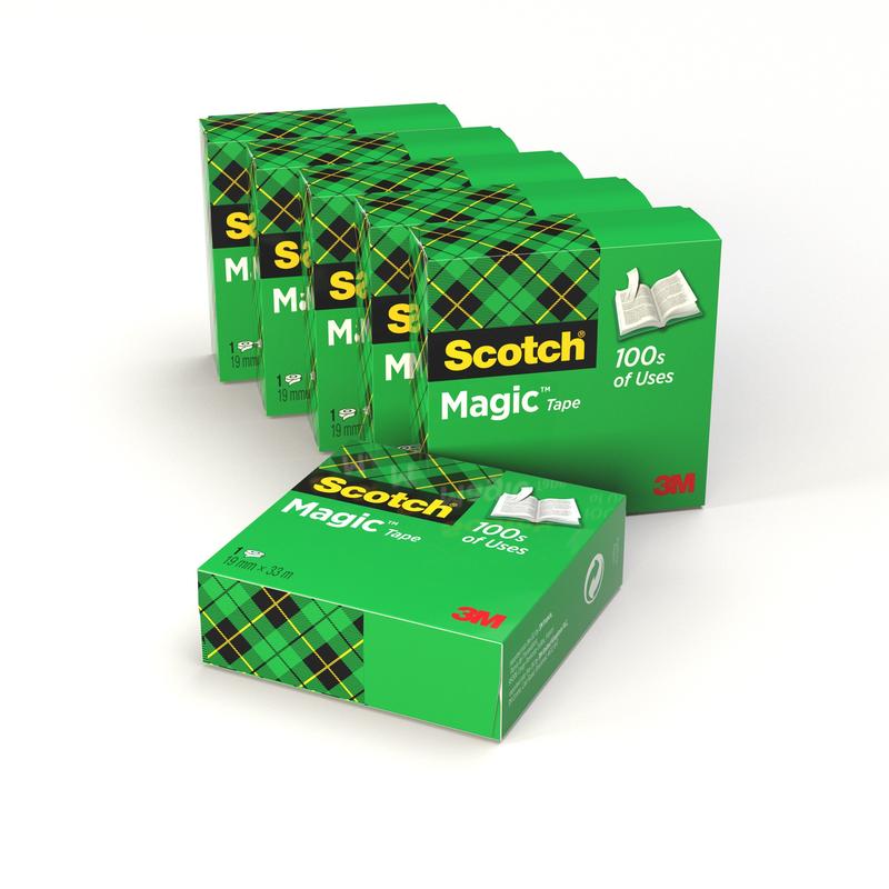 Neviditelná páska Scotch® Magic™, 6 rolí, 19 mm x 33 m | Balení (6 rolí)