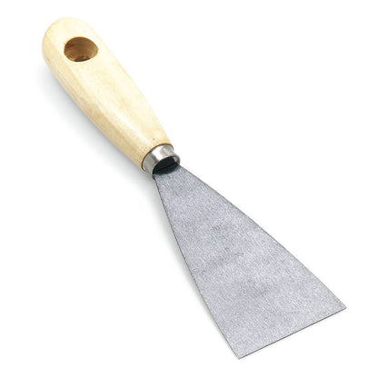 Nölle Profi Brush Malířská špachtle od Nölle Profi Brush Bürsten- & Pinseltechnik e.K. má širokou, plochou kovovou čepel a lehkou dřevěnou rukojeť s otvorem - nezbytný malířský nástroj pro profesionály.