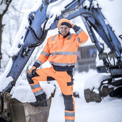 NITRAS MOTION TEX VIZ PLUS, vysoce viditelná pilotní bunda, neonově oranžová / tmavě modrá