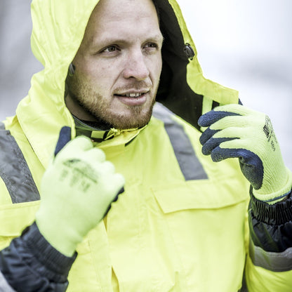 NITRAS odnímatelná zimní kapuce, neonově žlutá, OEKO-TEX polyester: 100% | Balení (1 kus)