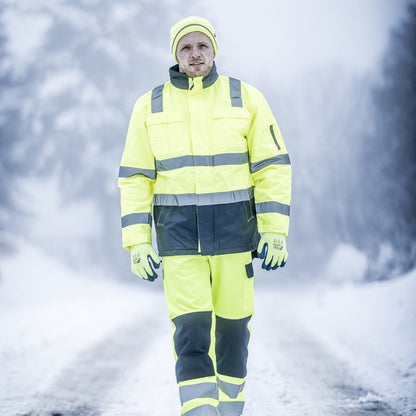 NITRAS MOTION TEX VIZ, vysoce viditelná parka, neonově žlutá / tmavě modrá