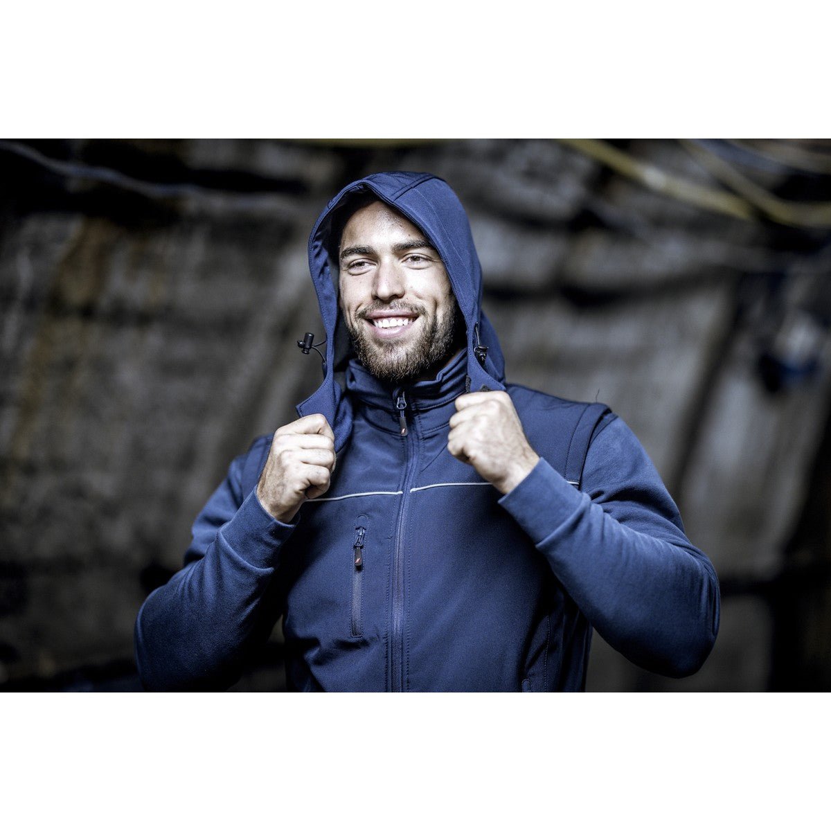 NITRAS odepínací kapuce, tmavě modrá, OEKO-TEX polyester: 94 %; Elastan: 6% | Balení (1 kus)