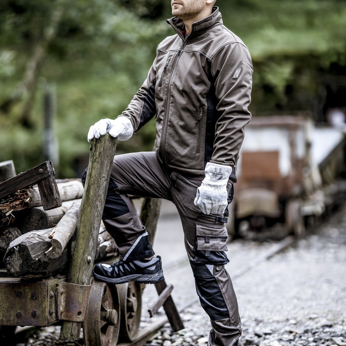 NITRAS MOTION TEX LIGHT, softshellová bunda, hnědá / černá