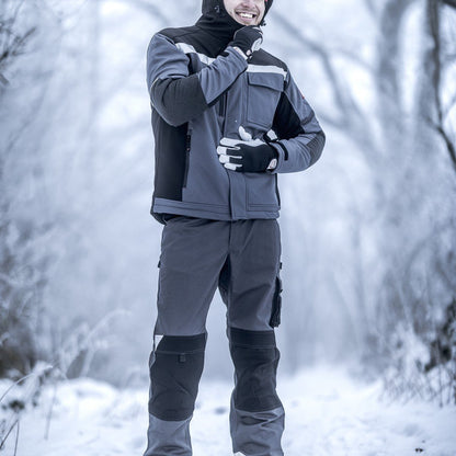 NITRAS DEXTER WINTER, rukavice pro mechaniky, šedá / černá