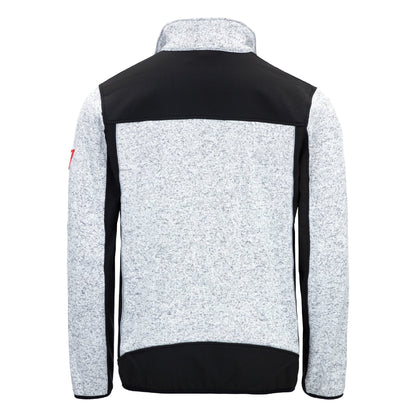 NITRAS MOTION TEX PLUS, pletená softshellová bunda, světle šedá / černá
