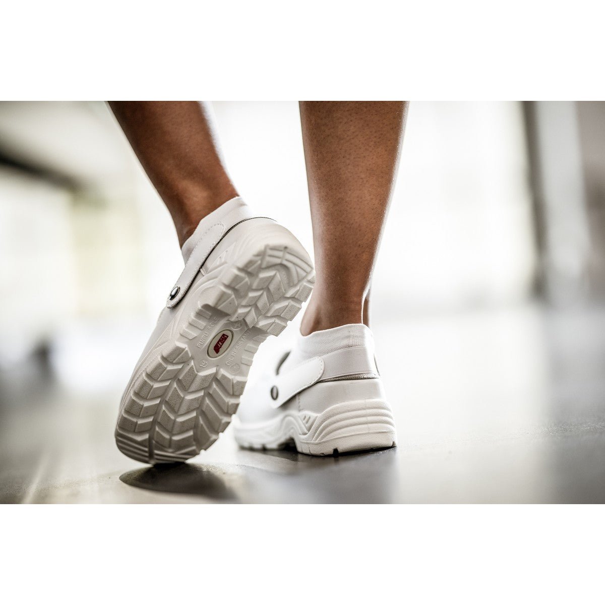 NITRAS CLEAN STEP CL, SB bezpečnostní dřeváky, bílé