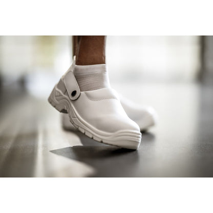 NITRAS CLEAN STEP CL, SB bezpečnostní dřeváky, bílé