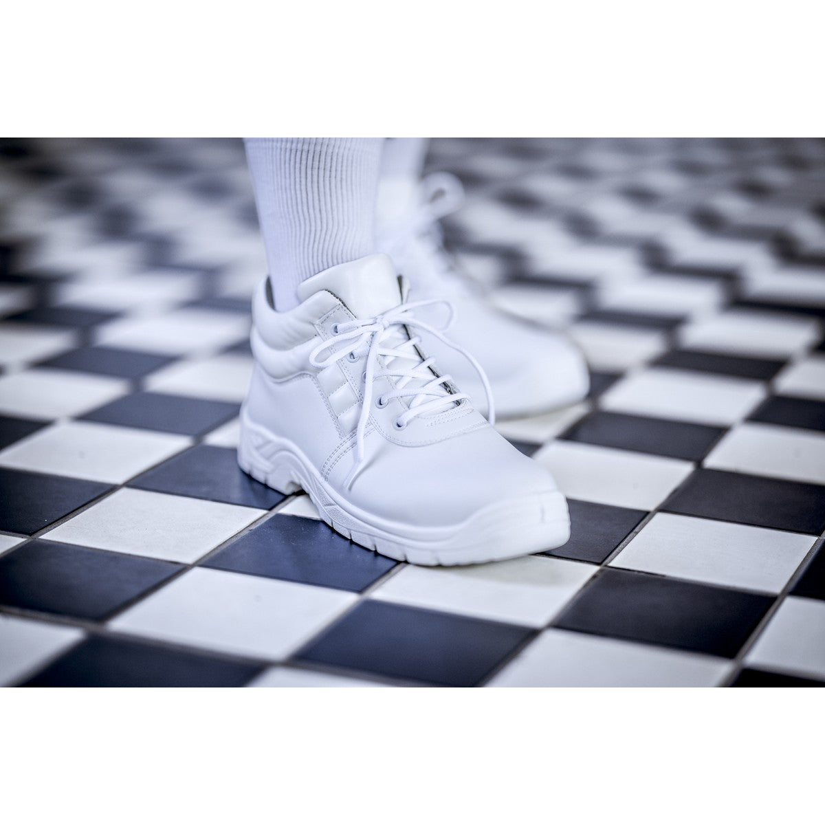 NITRAS CLEAN STEP MID, bezpečnostní boty S2, střední výška, bílá