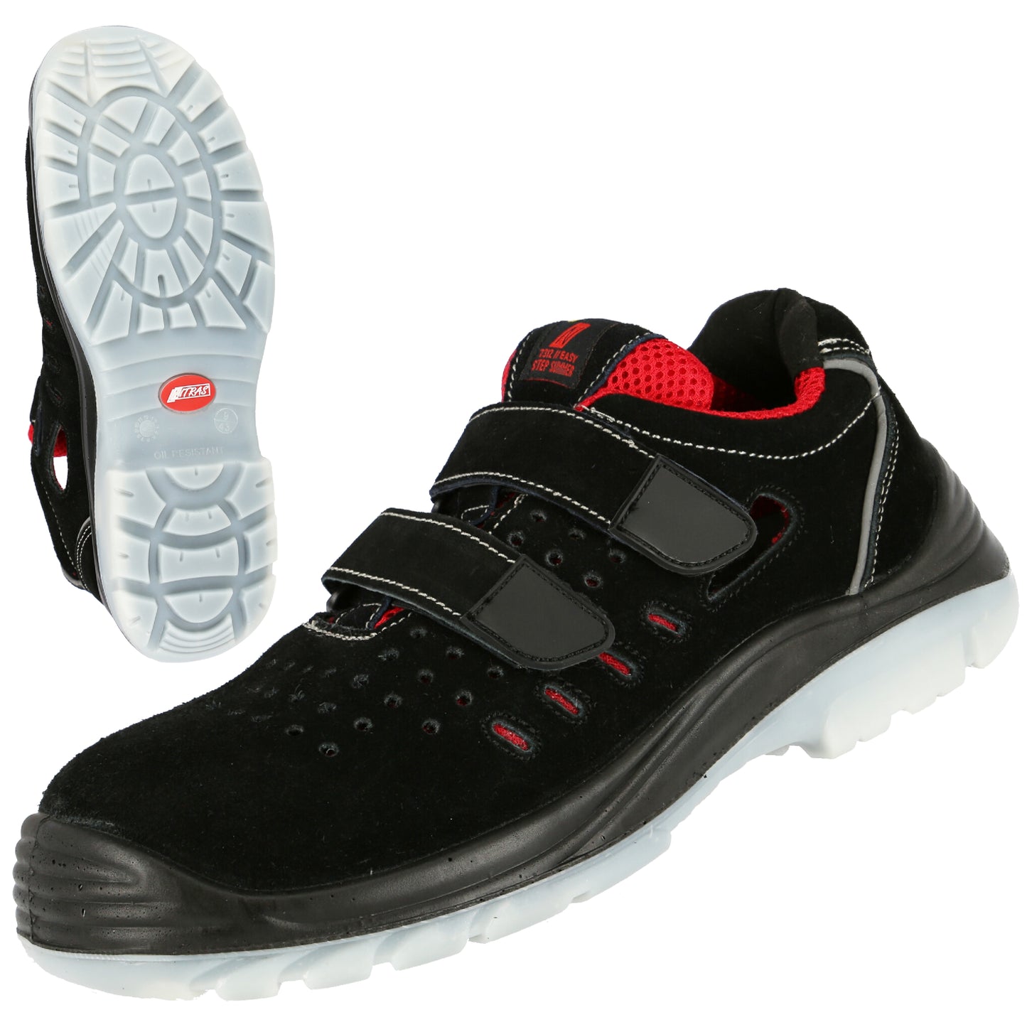 NITRAS EASY STEP SA, bezpečnostní sandály S1P, černé