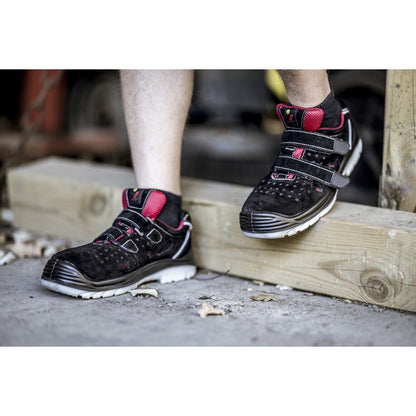NITRAS EASY STEP SA, bezpečnostní sandály S1P, černé