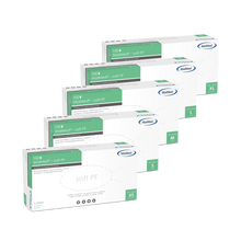 MaiMed-soft PF latexové vyšetřovací rukavice nesterilní bez pudru 100 kusů/krabice