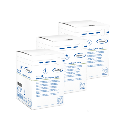 Kopolymerové sterilní jednorázové rukavice MaiMed