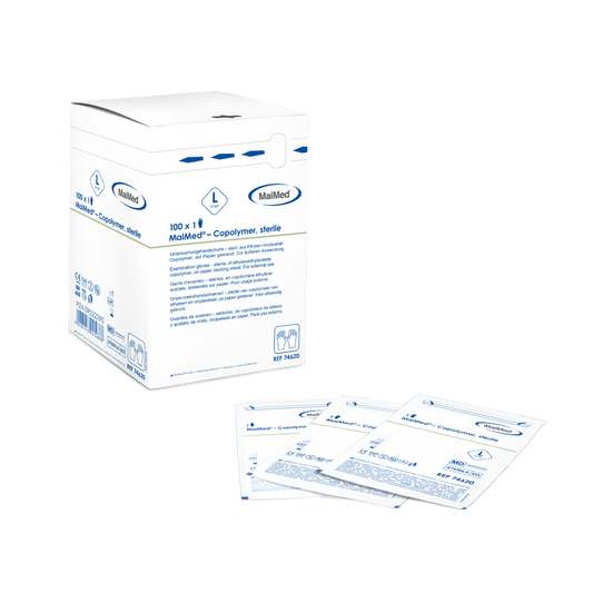 Kopolymerové sterilní jednorázové rukavice MaiMed