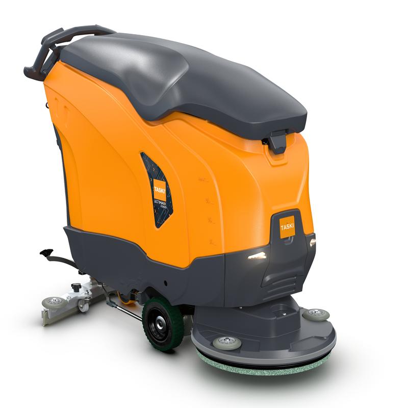 Oranžovo-šedý TASKI ULTIMAXX 2900 SD50 Performance BMS 40A od Diversey, s pohonem kol, 63L nádrží a 50cm jednokotoučem, je mycí stroj nové generace pro efektivní průmyslové čištění. Balení: 1 kus.