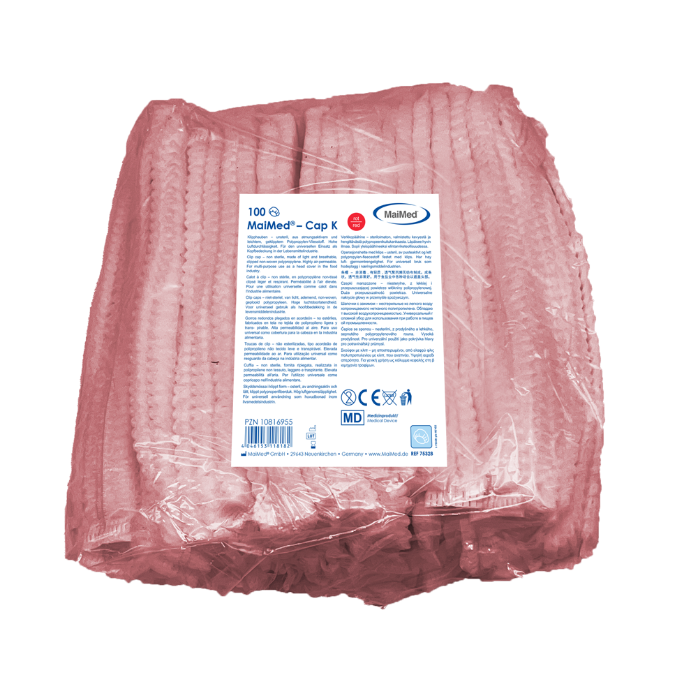 MaiMed-Cap K, klipsový uzávěr z PP, 100 kusů/sáček