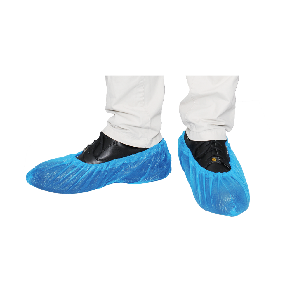 MaiMed-Cover CPE návleky na boty Jednorázové návleky na boty z CPE, modré, 100 kusů/bal. | Balení (100 kusů)