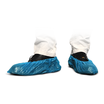 MaiMed-Cover PE návleky na boty Jednorázové návleky na boty z PE, modré, 100 kusů/bal. | Balení (100 kusů)