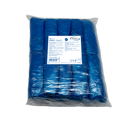 MaiMed-Cover PE návleky na boty Jednorázové návleky na boty z PE, modré, 100 kusů/bal. | Balení (100 kusů)