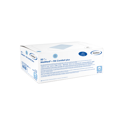 MaiMed-FM C plus., maska, unst. s gumovou chirurgickou maskou, nesterilní, 3vrstvá, modrá, 50 ks/krabice | Krabice (50 kusů)