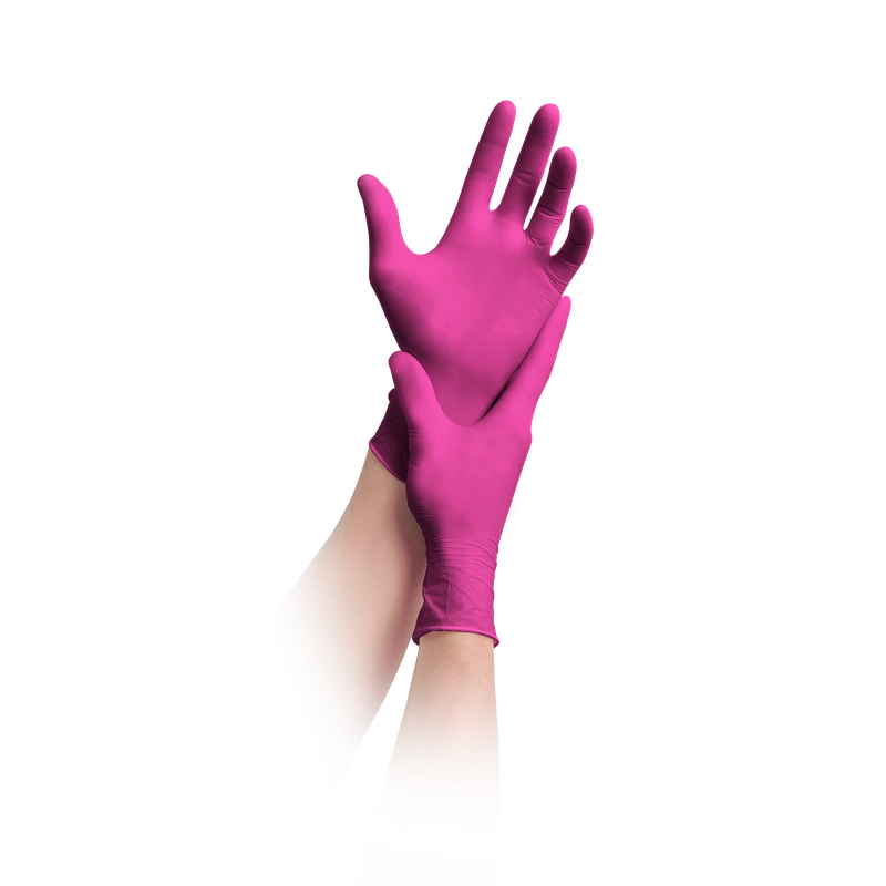 MaiMed-solution100 rukavice bez latexu, purpurové, nesterilní, bez pudru