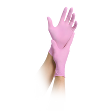 MaiMed-solution 100 růžové nesterilní, bezpudrové rukavice bez latexu, modré, 100 kusů/krabice