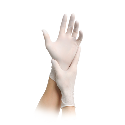 MaiMed-solution 100 bílé nesterilní rukavice bez latexu, bílé, 100 kusů/krabice