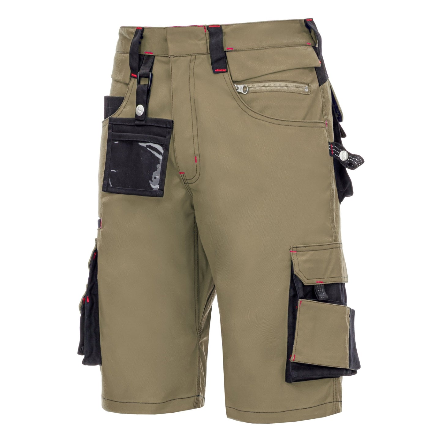 NITRAS MOTION TEX PRO FX, pracovní kalhoty, krátké, khaki / černé