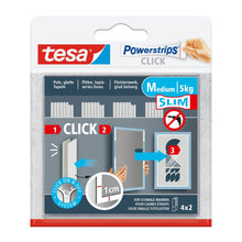 Samolepicí podložky tesa Powerstrips Click s suchým zipem, bílé, 2 ks
