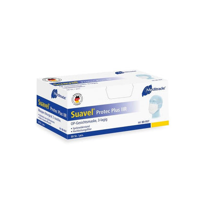 Suavel® Protec Plus IIR MPSOP maska ​​s elastickými ušními poutky, zelená | Balení (50 kusů)