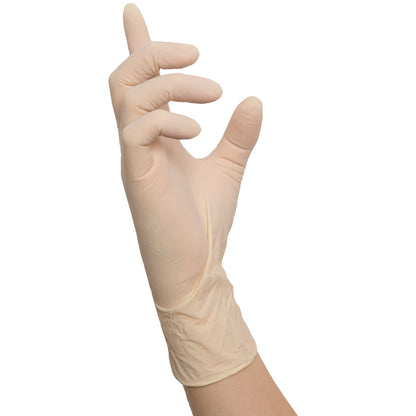 NITRAS IDEAL CARE, latexové jednorázové rukavice, přírodní barva