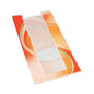 Bílý sáček Starpak s průhledným pruhem „Fresh & Tasty“ (33 x 16 x 8,7 cm) s oranžovo-žlutým designem ukazuje svůj obsah přes centrální průhledné okno. Balení obsahuje 1000 sáčků ve smršťovací fólii.