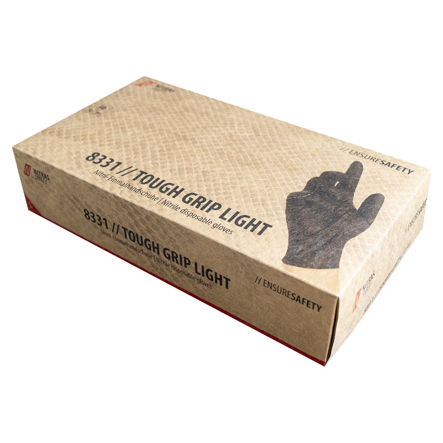 NITRAS TOUGH GRIP LIGHT, nitrilové jednorázové rukavice, černé