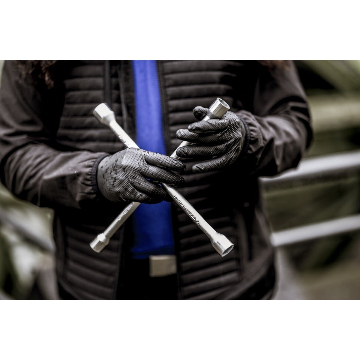 NITRAS TOUGH GRIP LIGHT, nitrilové jednorázové rukavice, černé