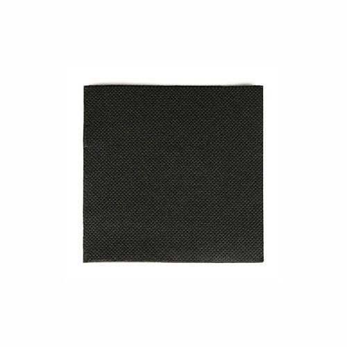 Čtvercový černý, 2-vrstvý mikroreliéfní PAPSTAR 125 „PUNTO“ ubrousek (20x20 cm) od PAPSTAR GmbH je vycentrován na jednoduchém bílém pozadí – ideální pro elegantní dekoraci stolu.